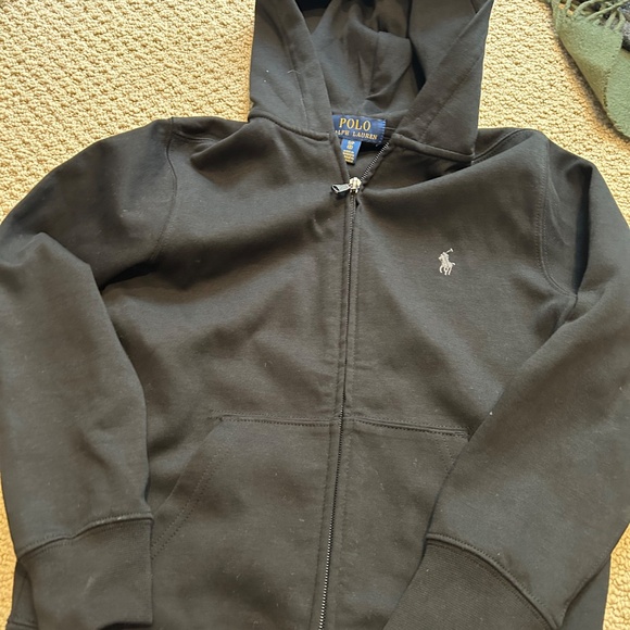NWOT Polo Ralph Lauren Black Cotton Hoodie for Boys - Picture 3 of 7